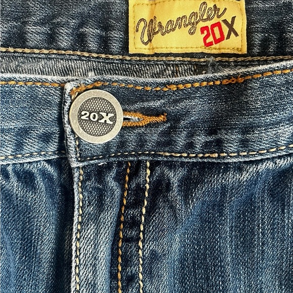 Men's Wrangler 20x Vintage Boot Cut Blue Jeans - Picture 6 of 10